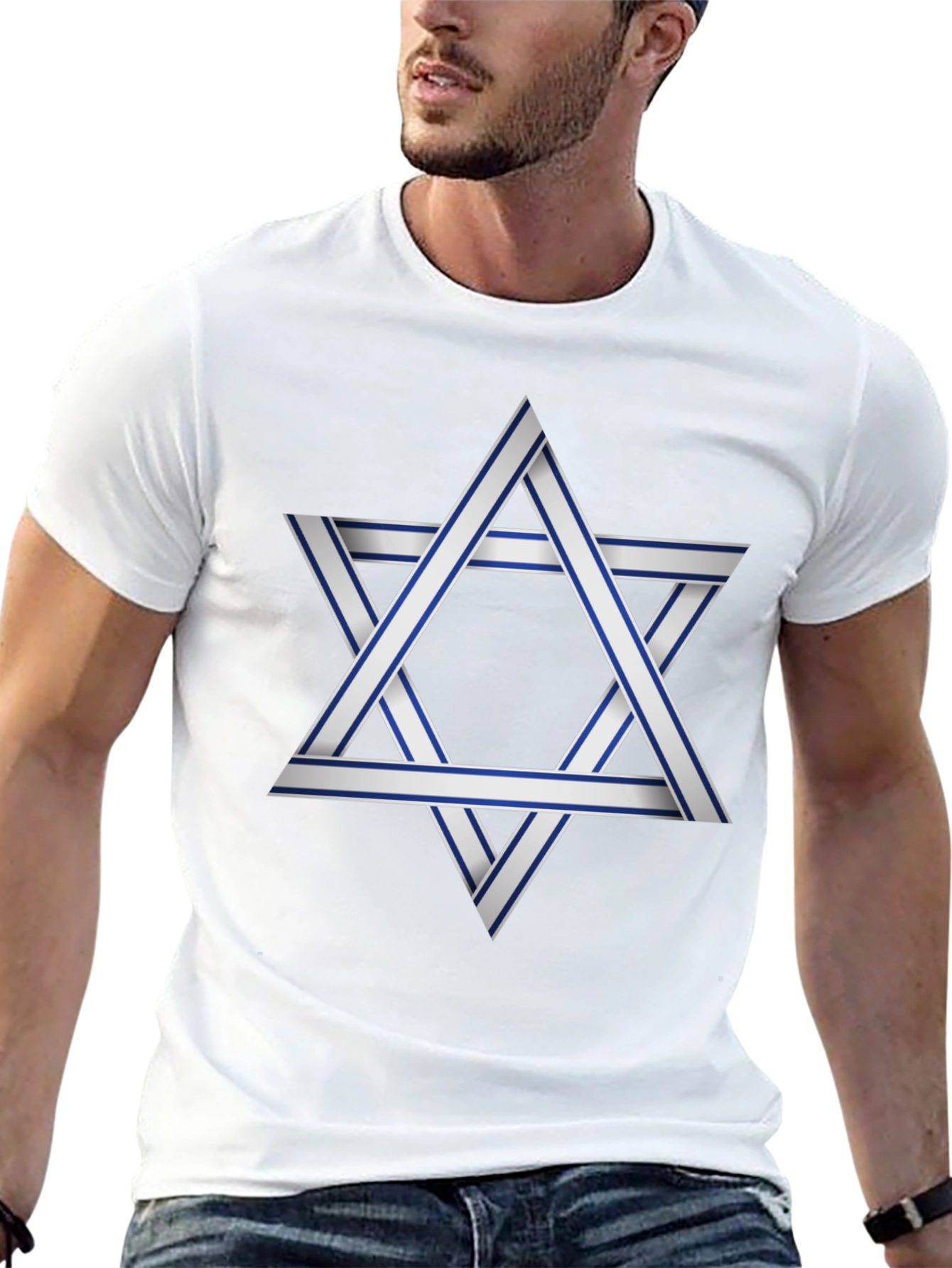 Star of David Graphic Black T-Shirt