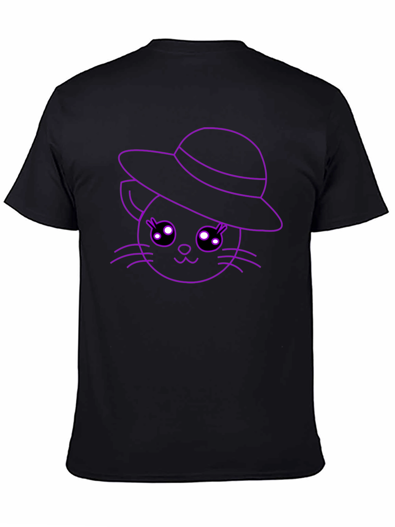 Cute Cat in Hat Graphic Tee - Unique Design