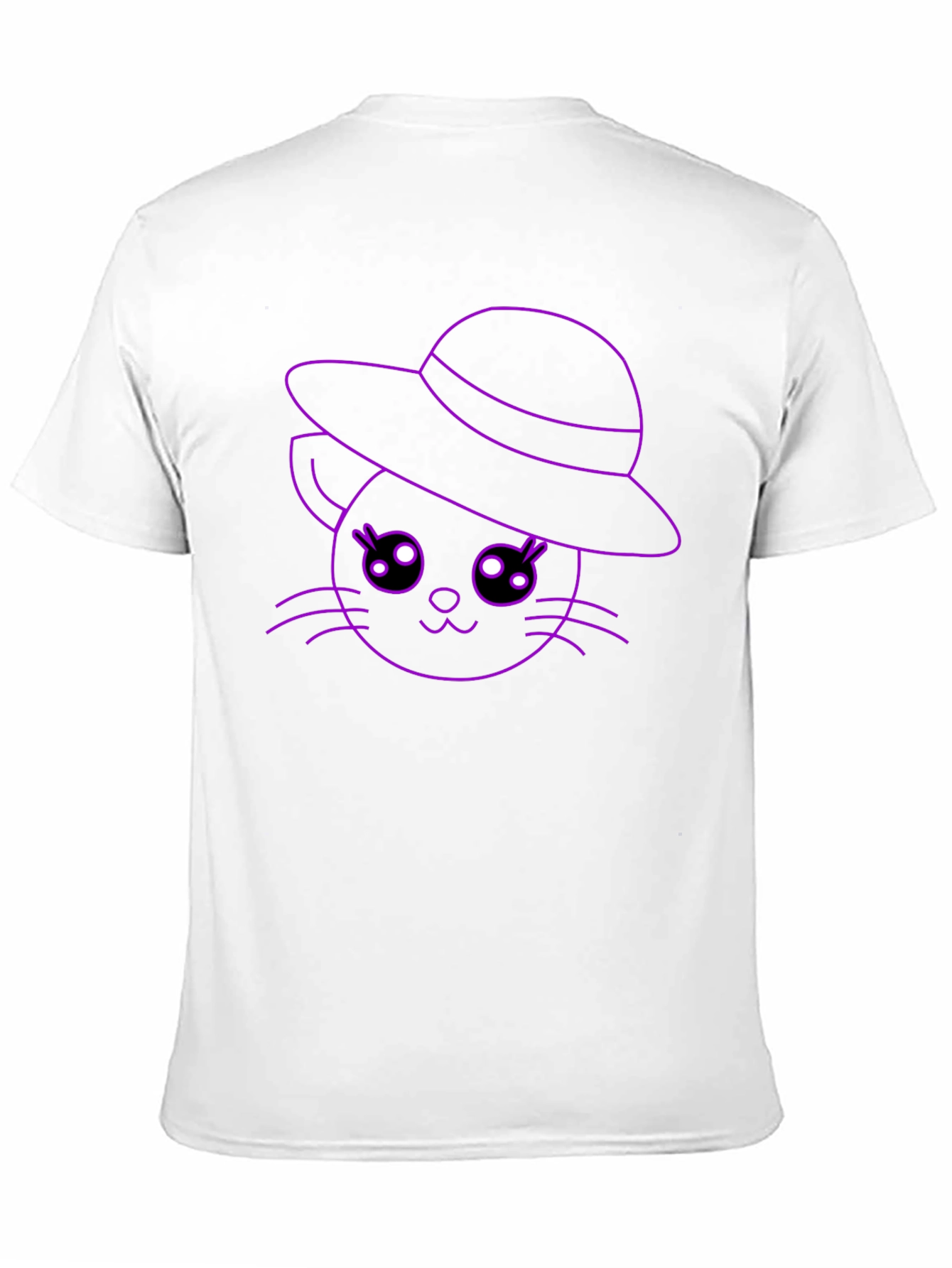 Cute Cat in Hat Graphic Tee - Unique Design