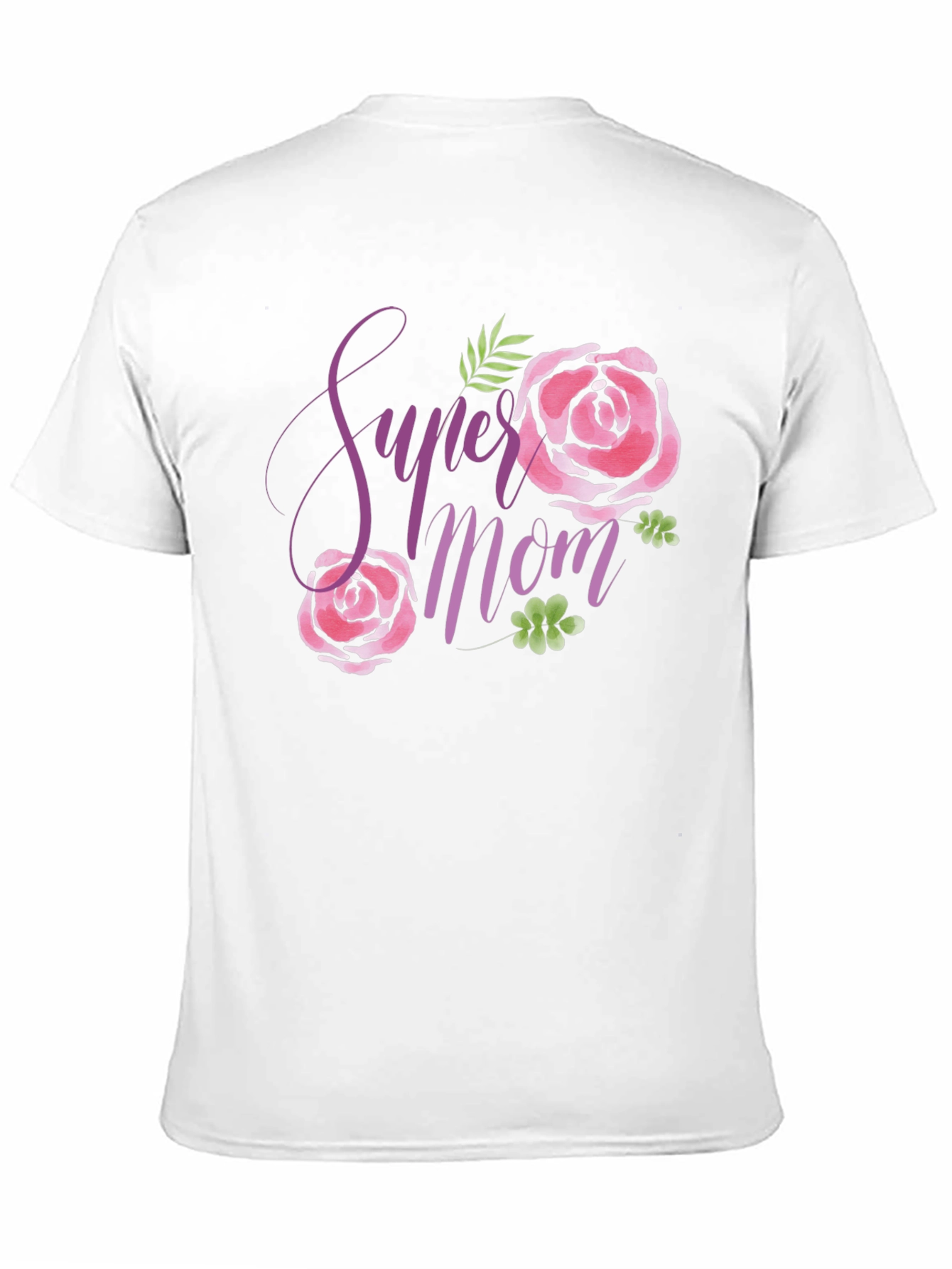 Super Mom Floral Black T-Shirt