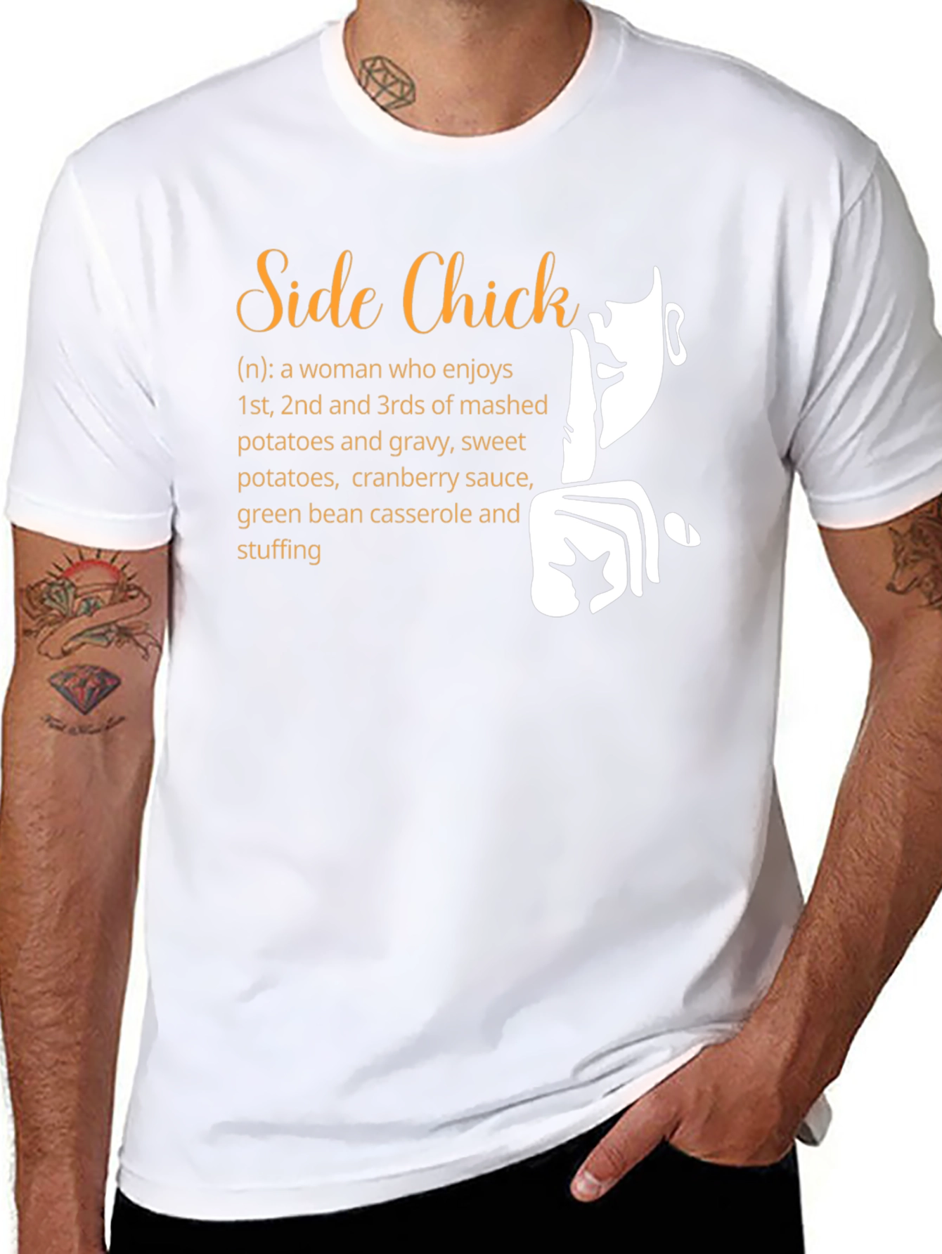 Funny Side Chick Thanksgiving T-Shirt