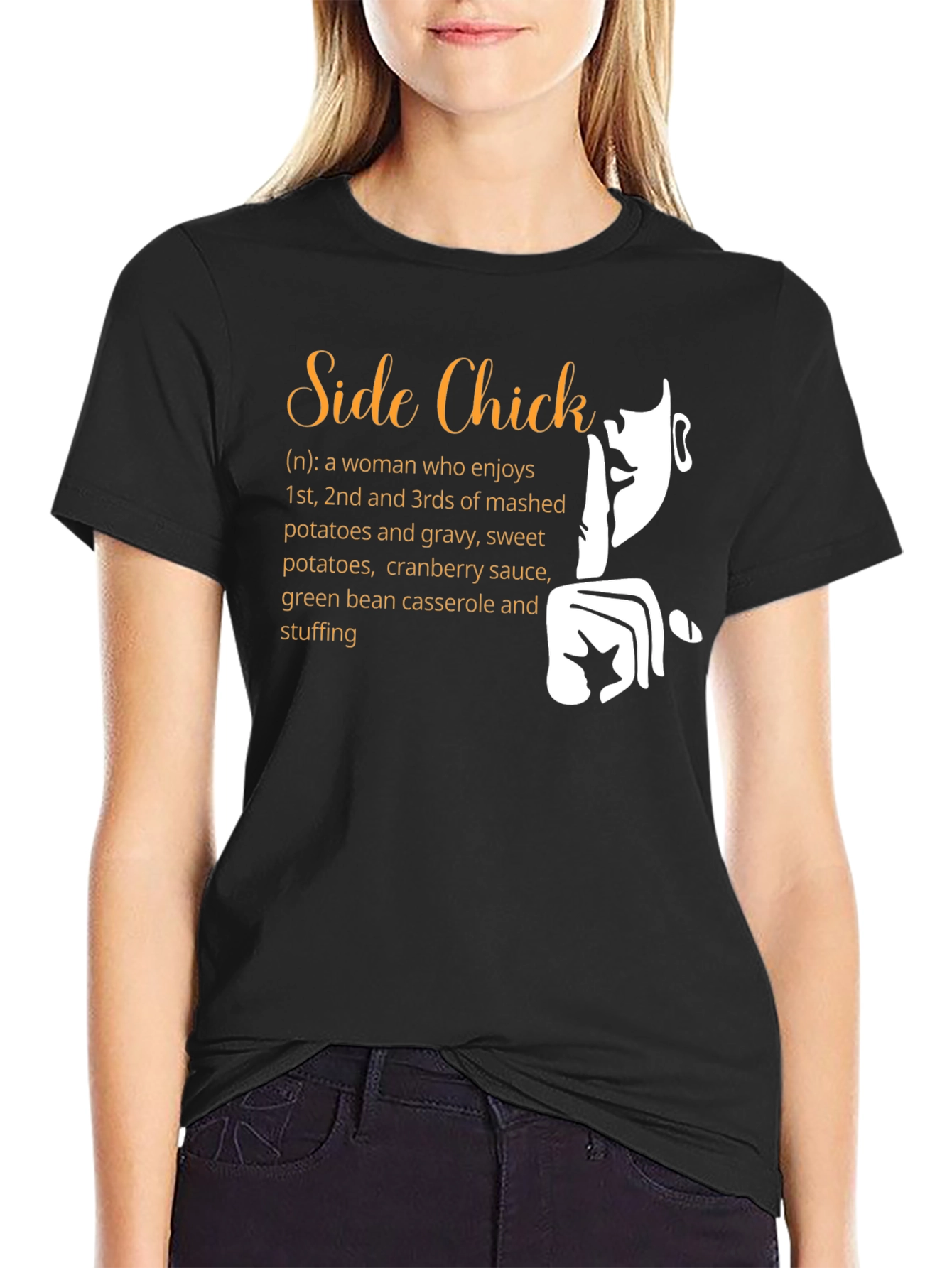 Funny Side Chick Thanksgiving T-Shirt