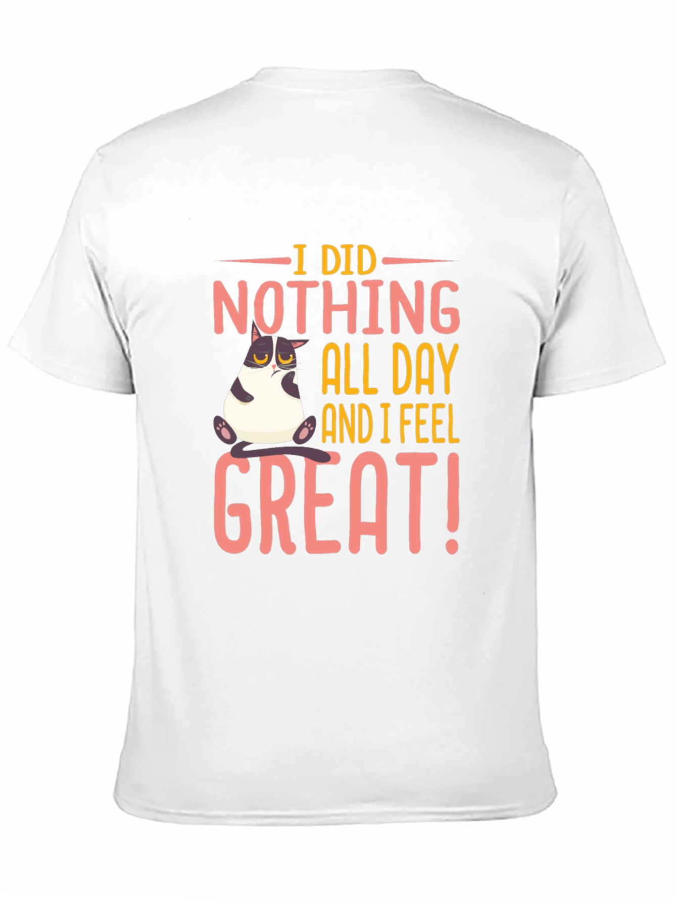 Funny Cat I Did Nothing Black T-Shirt