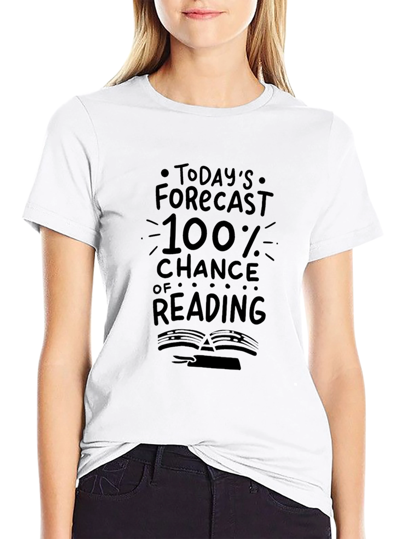 Reading Forecast Black T-Shirt