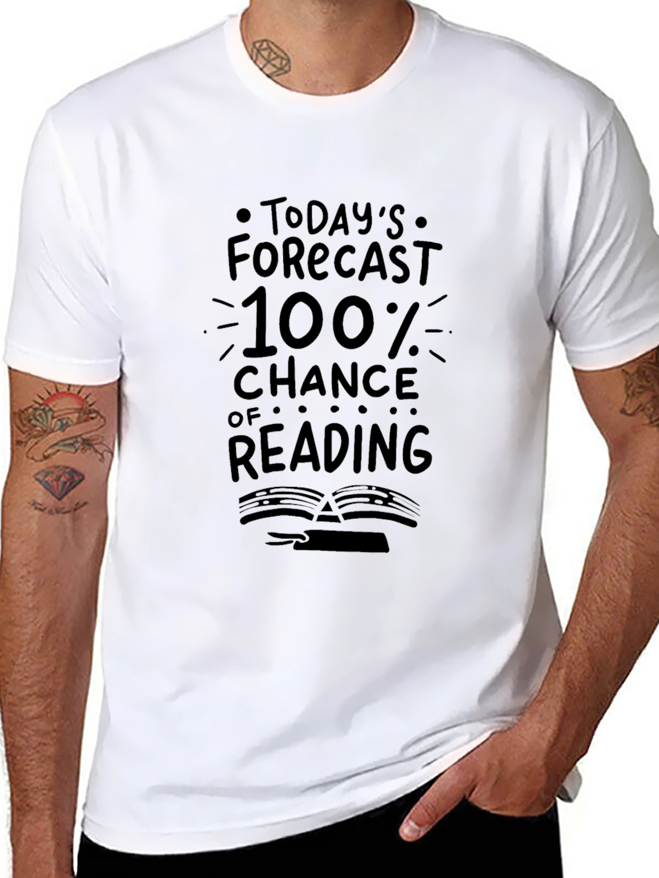 Reading Forecast Black T-Shirt