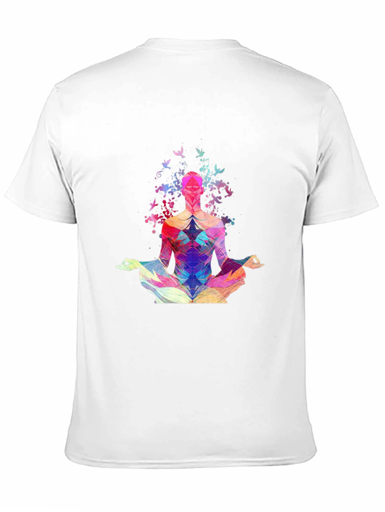Meditative Geometric Design Black T-Shirt