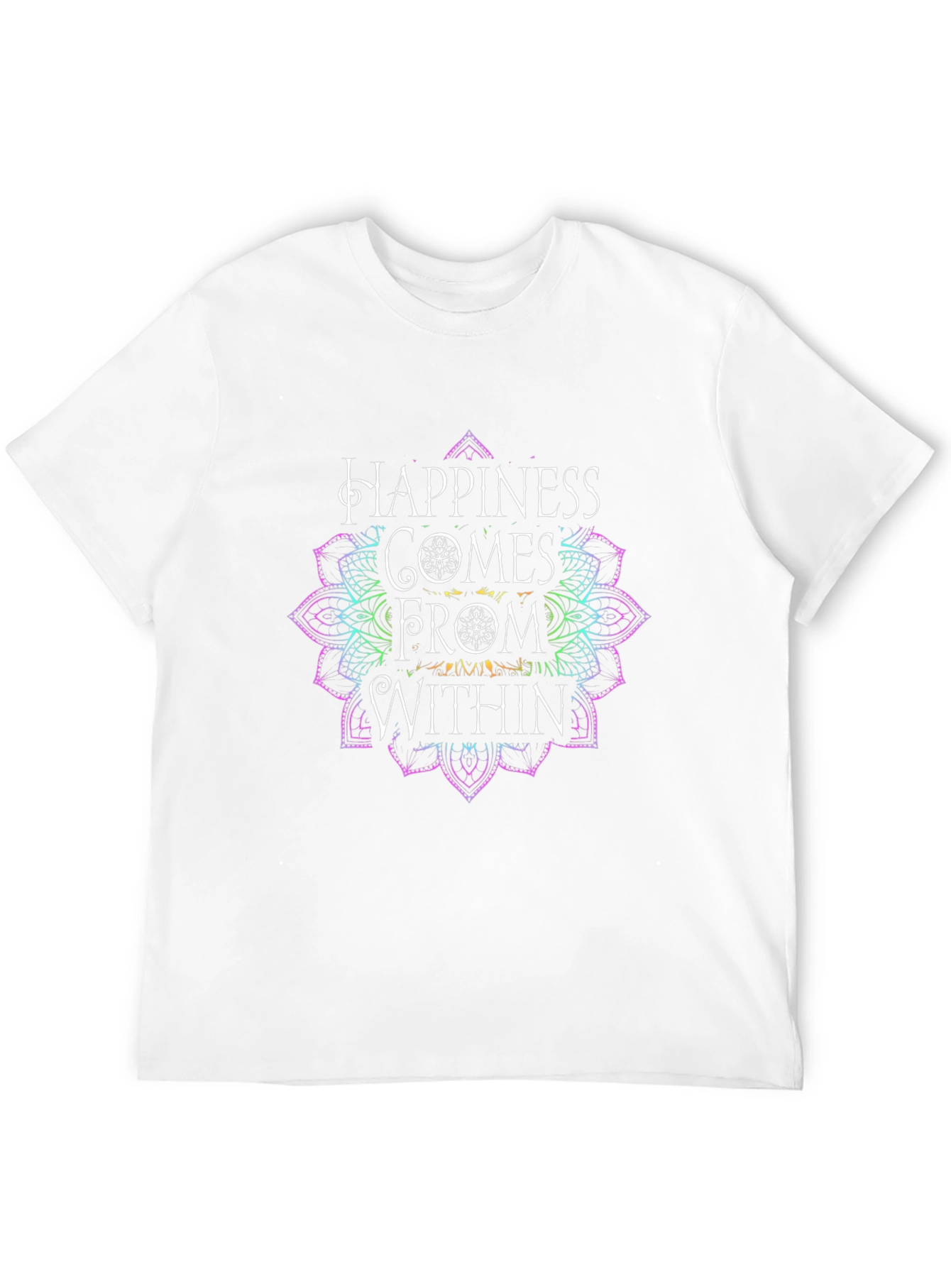 Happiness Within Graphic Tee - Black