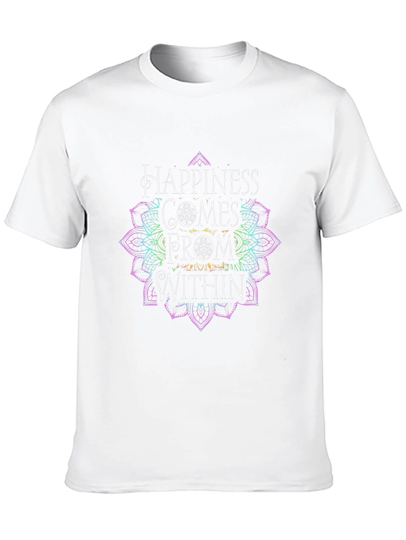 Happiness Within Graphic Tee - Black