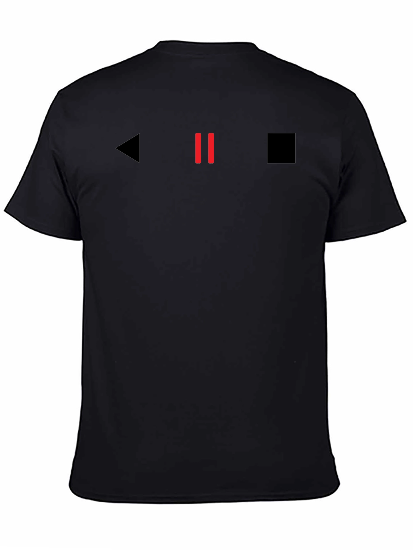 Play Pause Stop Black Graphic Tee