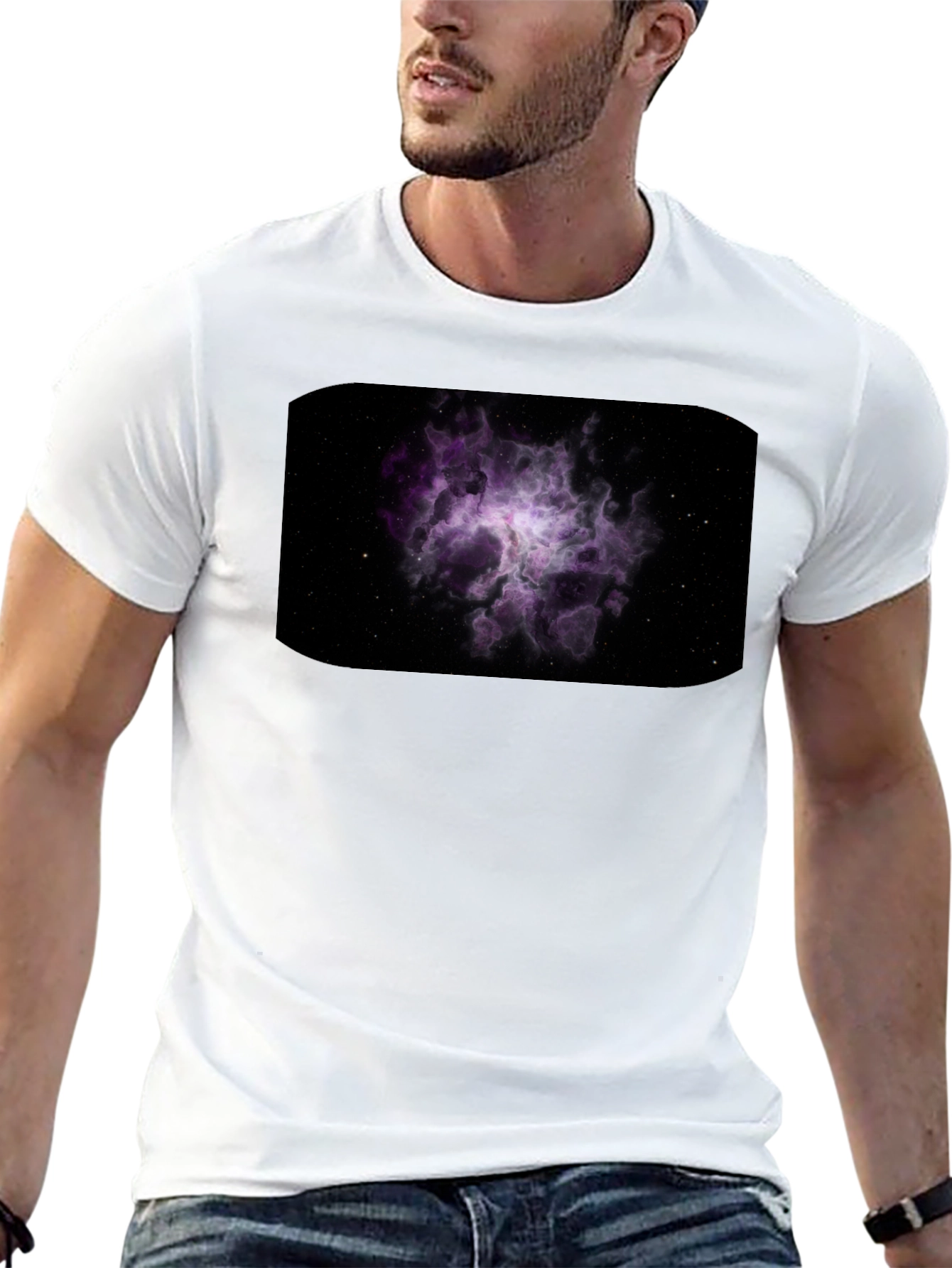 Nebula Print Black Tee