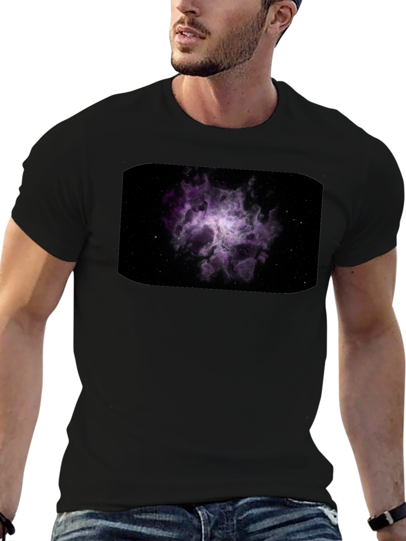 Nebula Print Black Tee