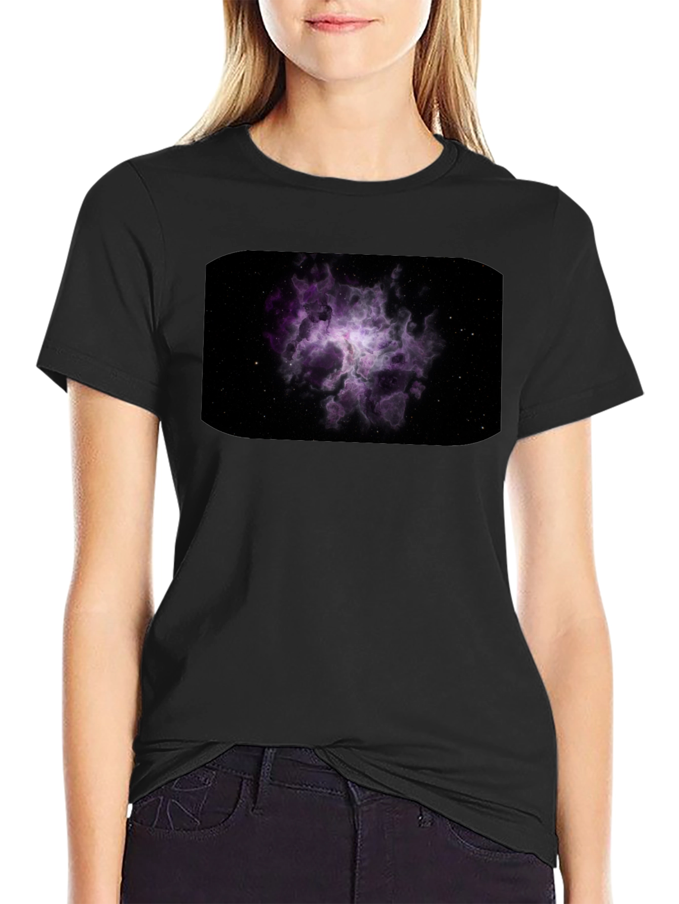 Nebula Print Black Tee