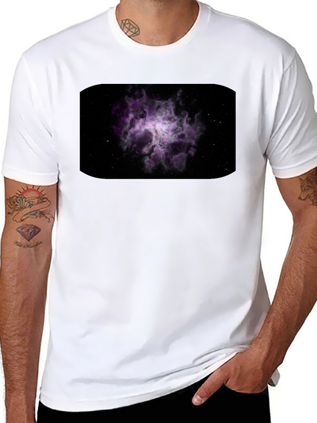 Nebula Print Black Tee