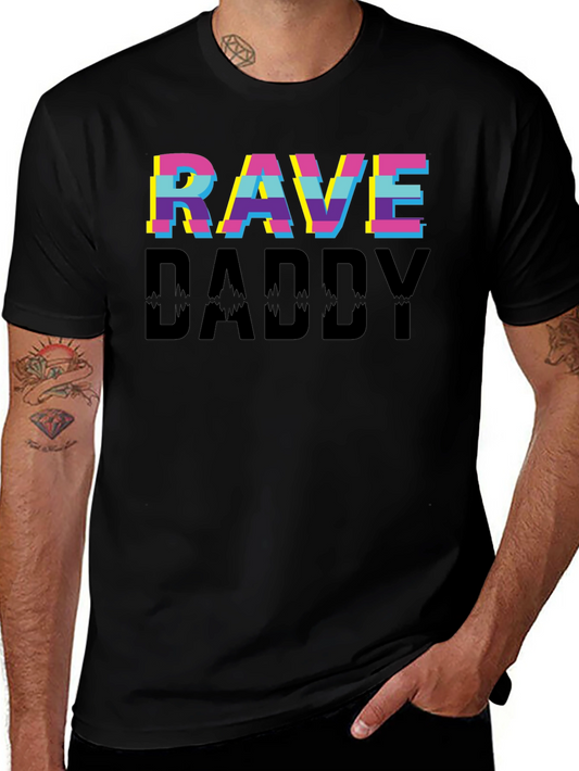 Rave Daddy Glitch Graphic Tee - EDM Music Festival Apparel