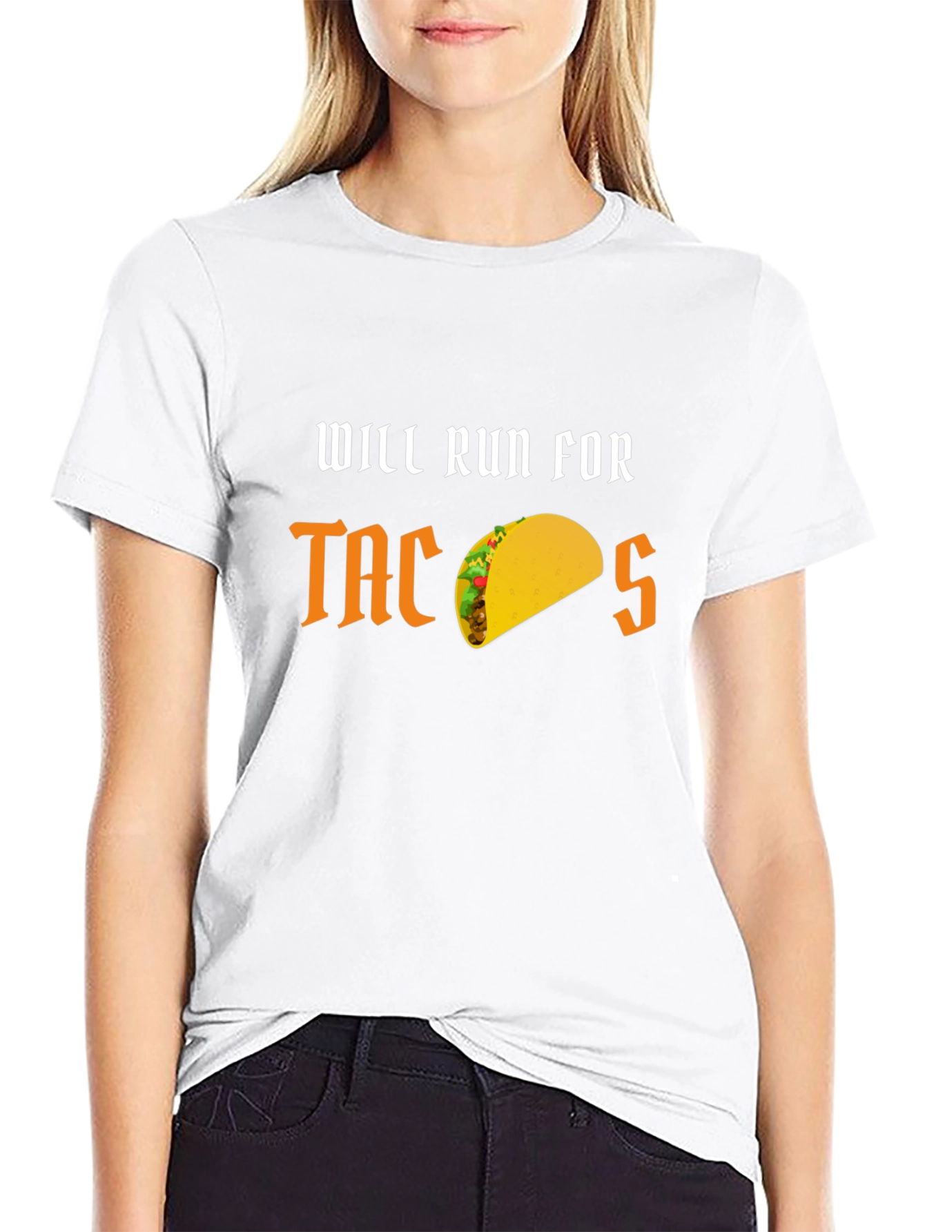 Will Run for Tacos Funny Graphic T-Shirt
