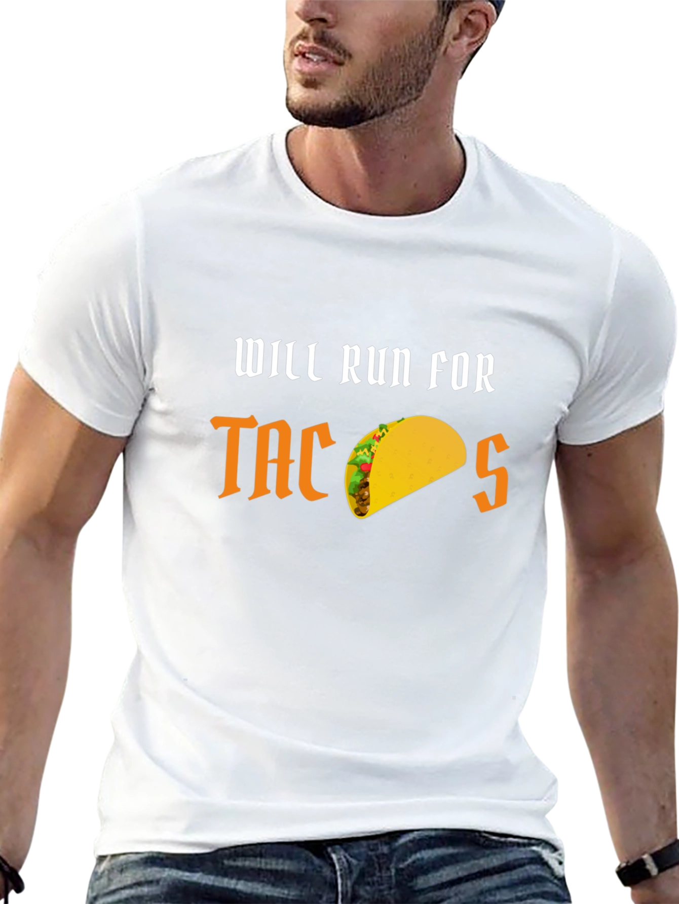Will Run for Tacos Funny Graphic T-Shirt
