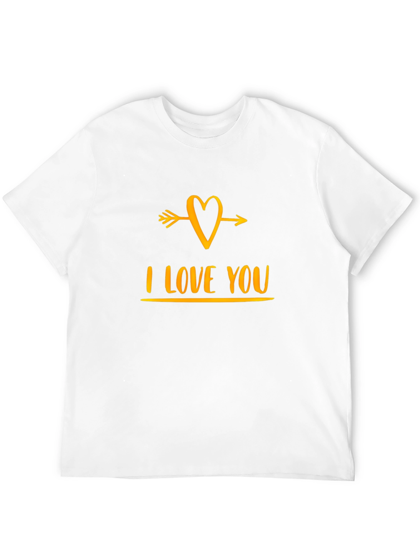 I Love You Heart Arrow Black Graphic Tee