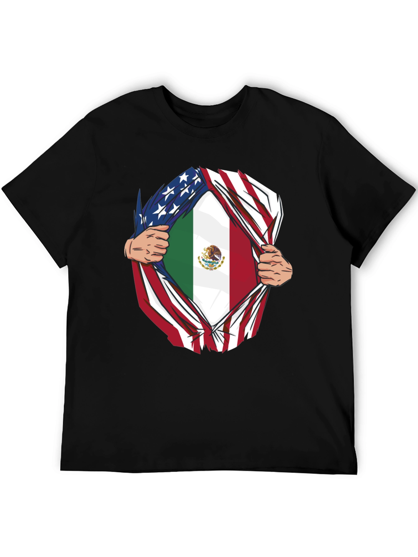 USA and Mexico Flag T-Shirt
