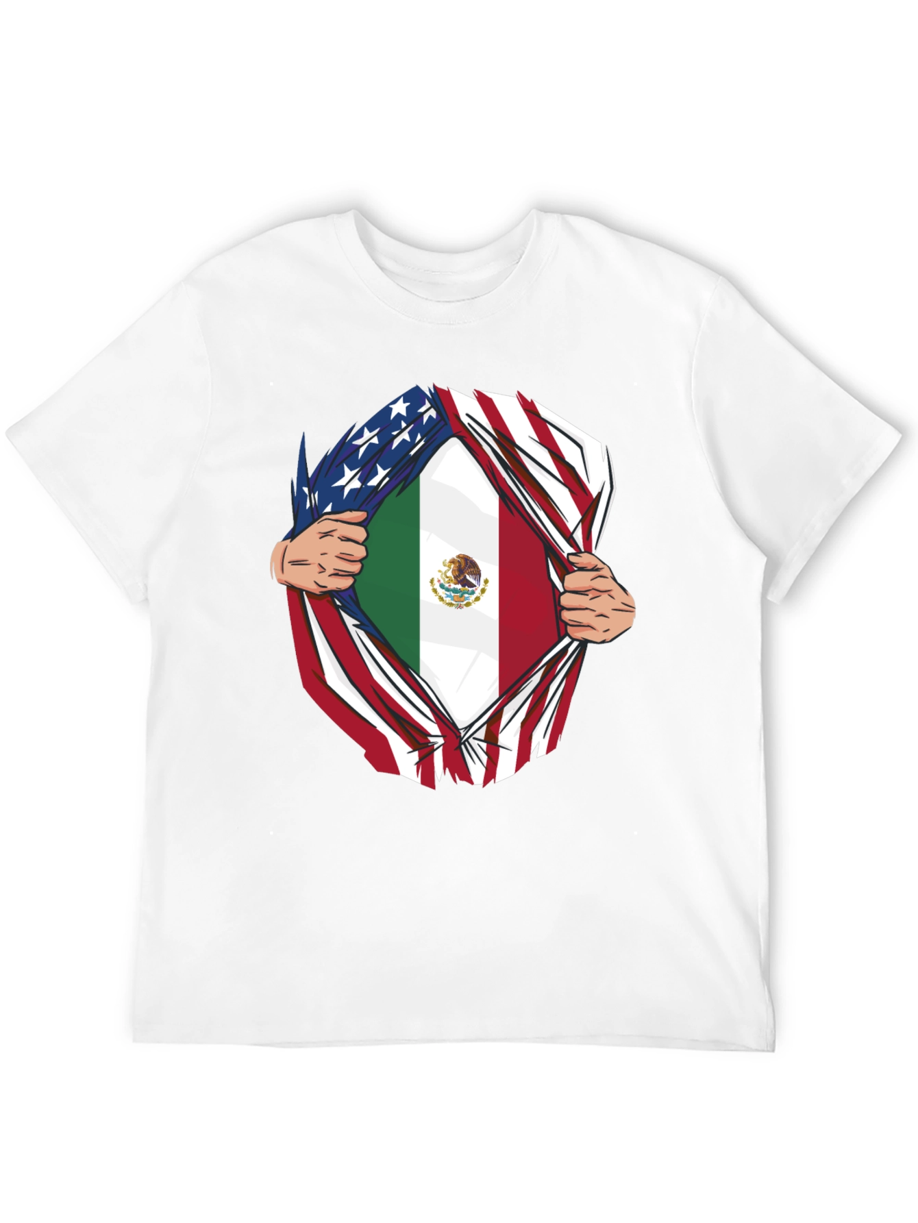 USA and Mexico Flag T-Shirt