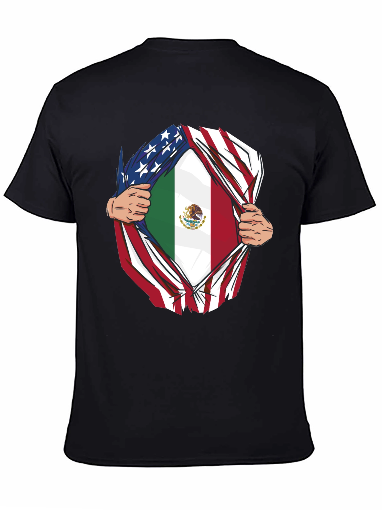 USA and Mexico Flag T-Shirt