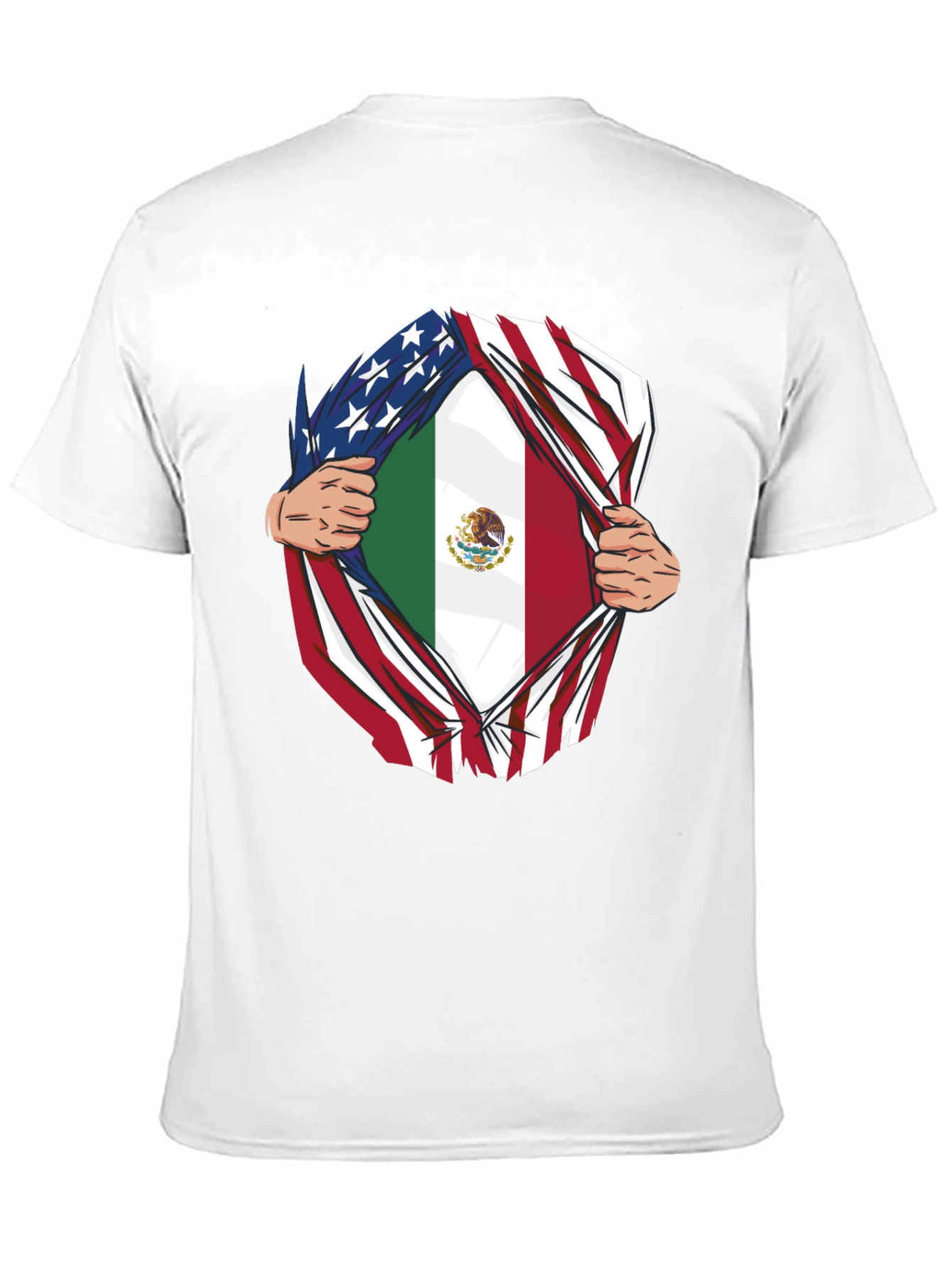 USA and Mexico Flag T-Shirt