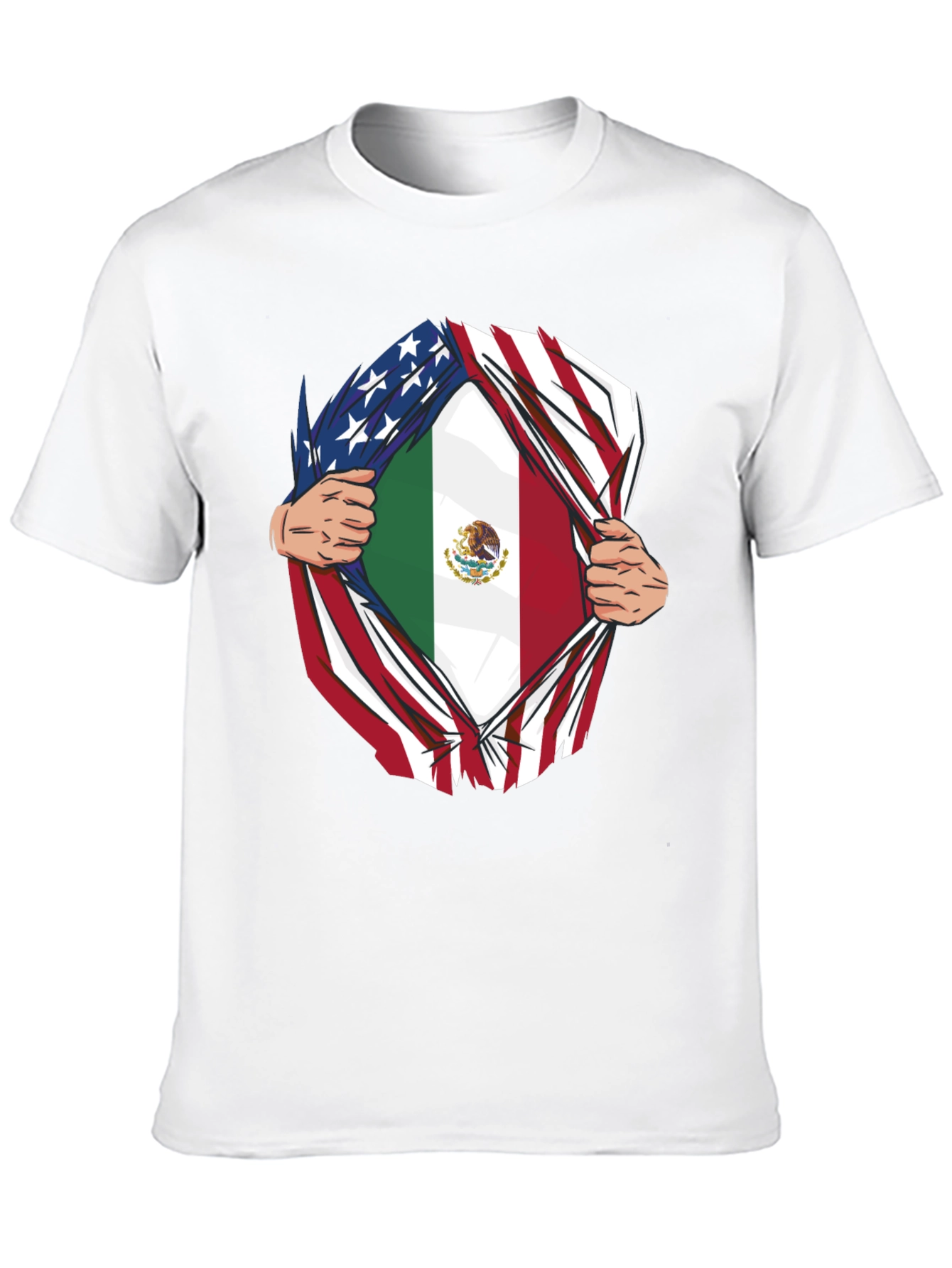 USA and Mexico Flag T-Shirt