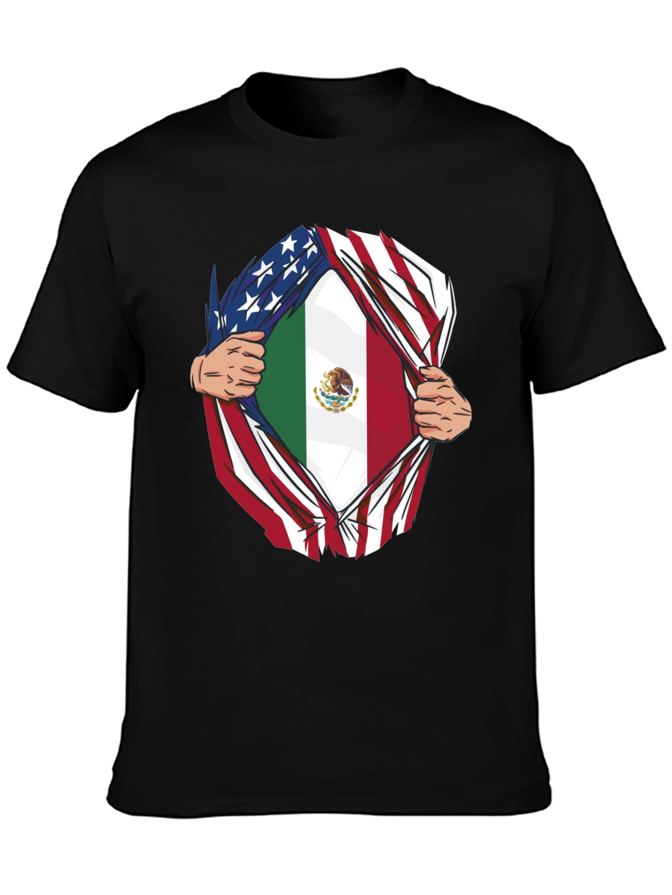 USA and Mexico Flag T-Shirt
