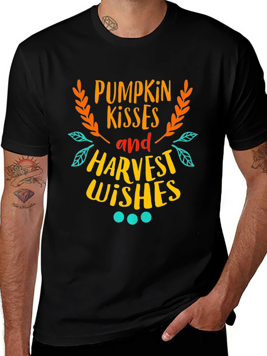 Pumpkin Kisses Harvest Wishes Graphic Tee