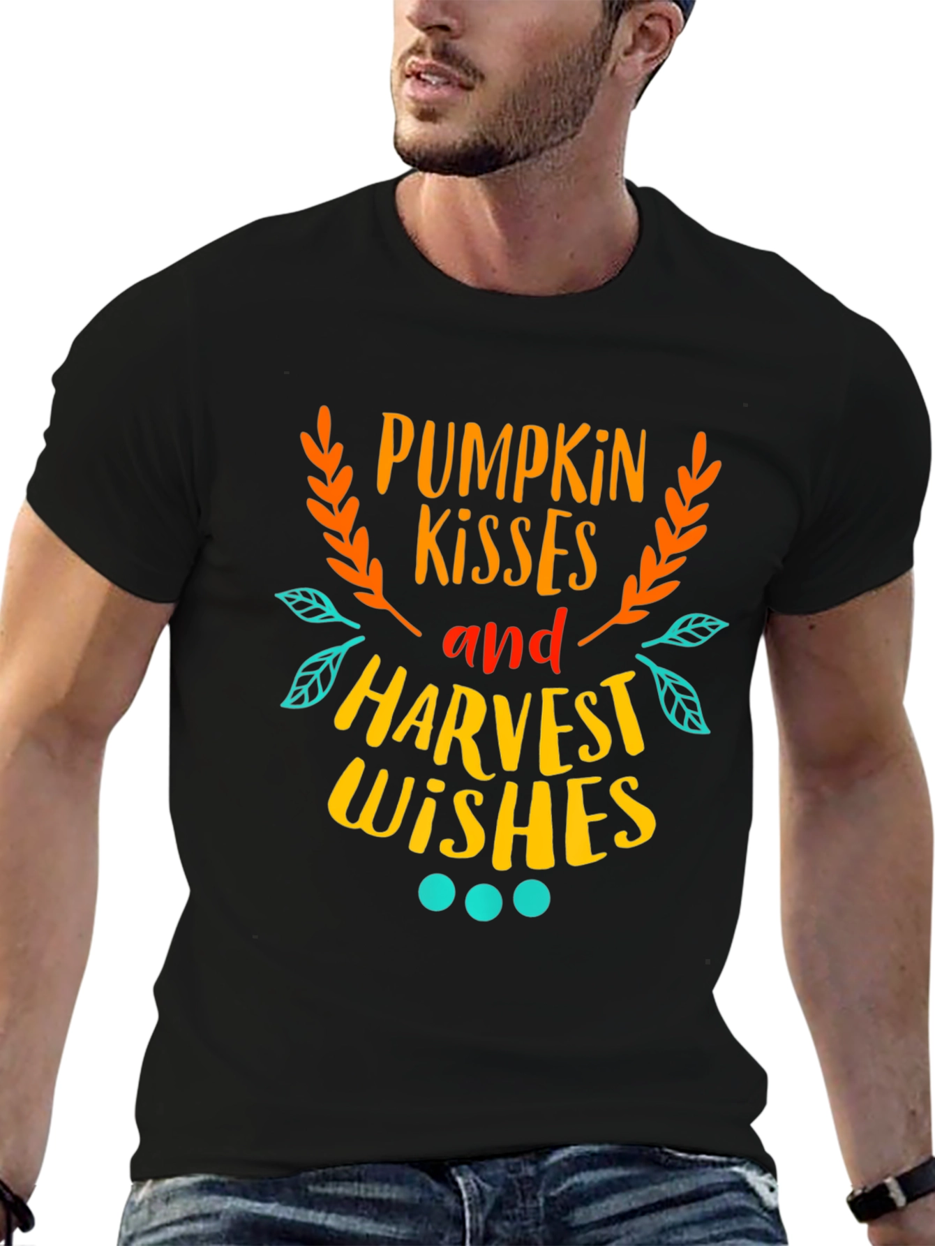 Pumpkin Kisses Harvest Wishes Graphic Tee