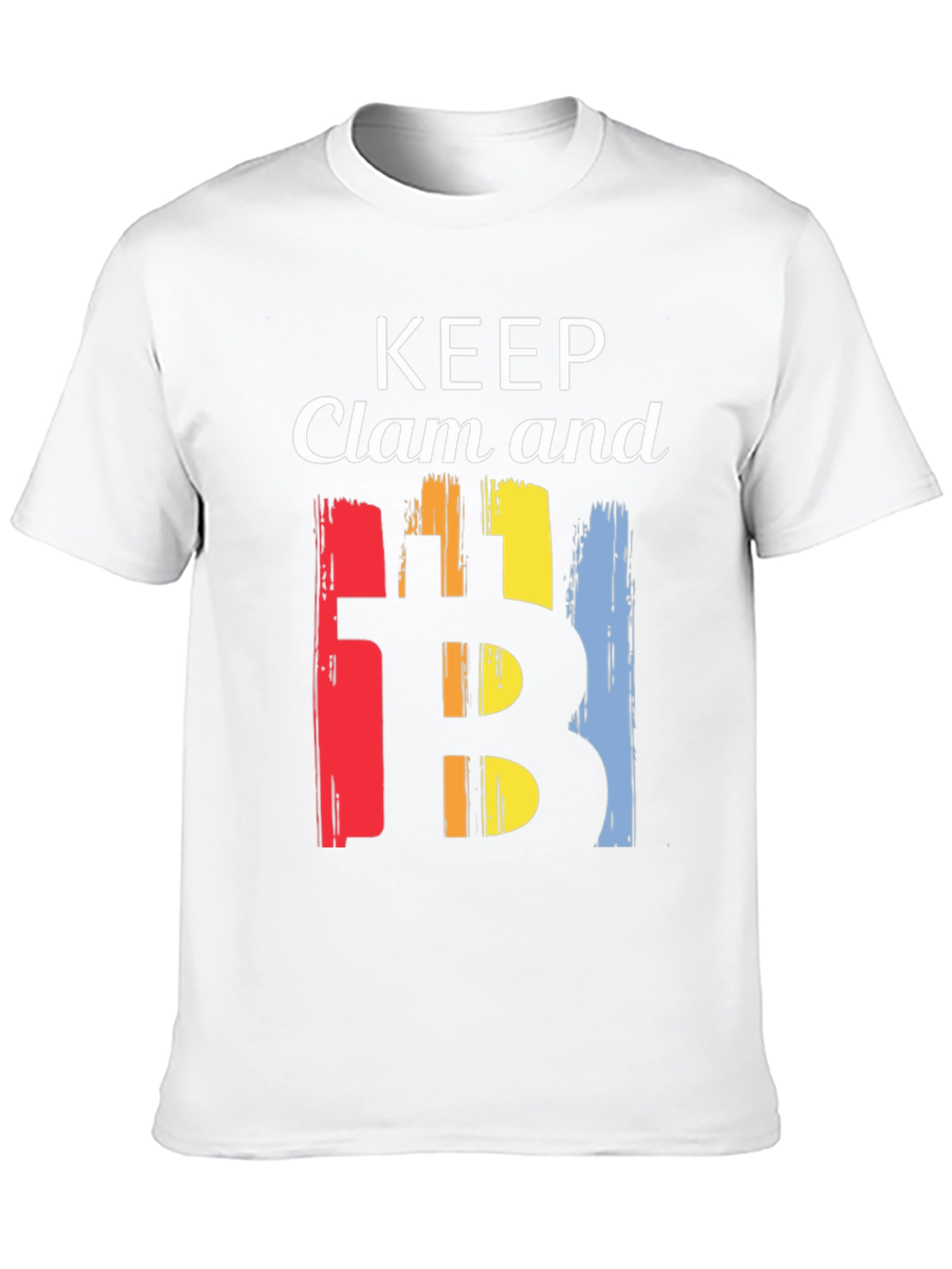 Keep Clam and Bitcoin T-Shirt Crypto Currency Tee