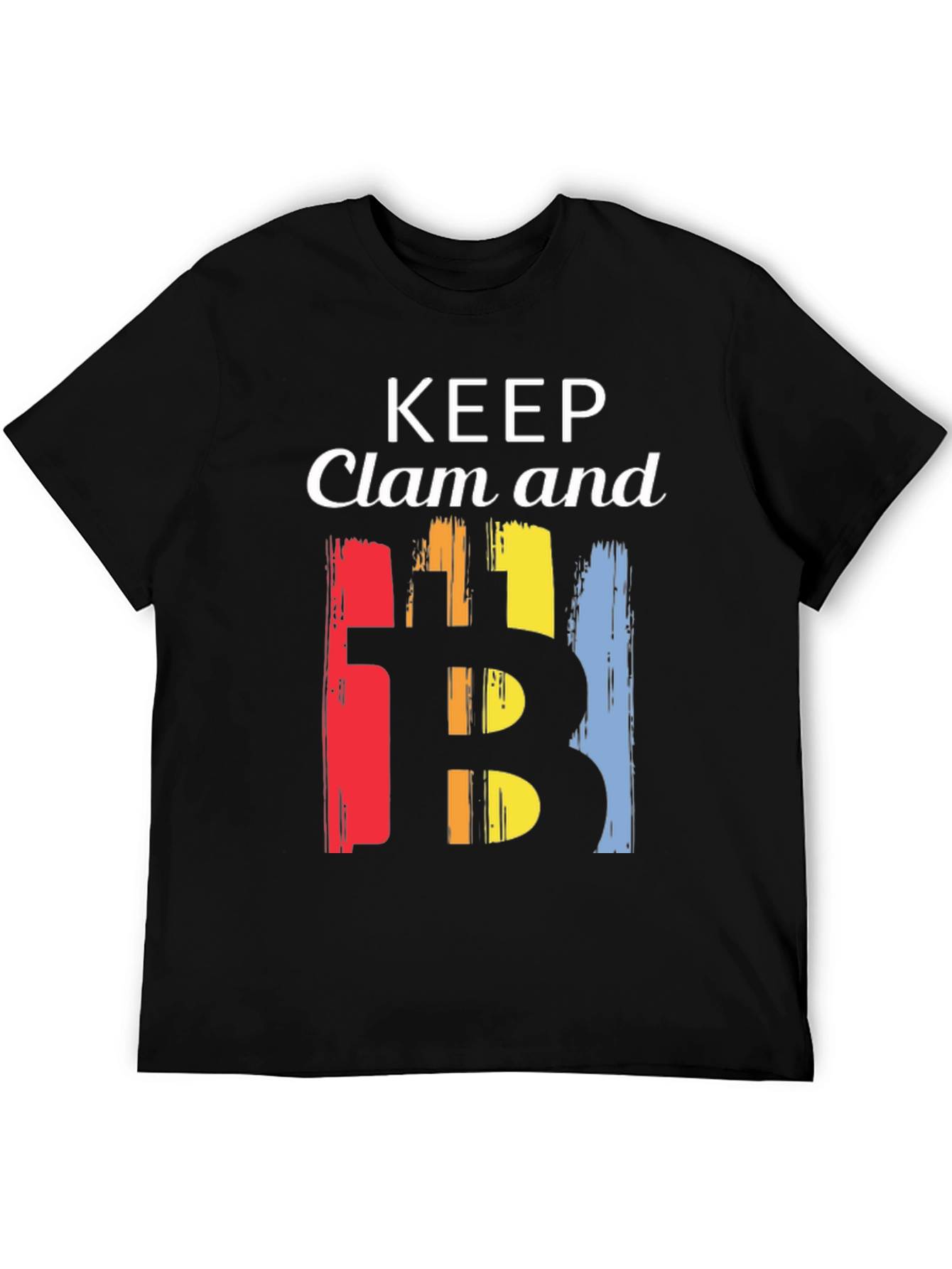 Keep Clam and Bitcoin T-Shirt Crypto Currency Tee