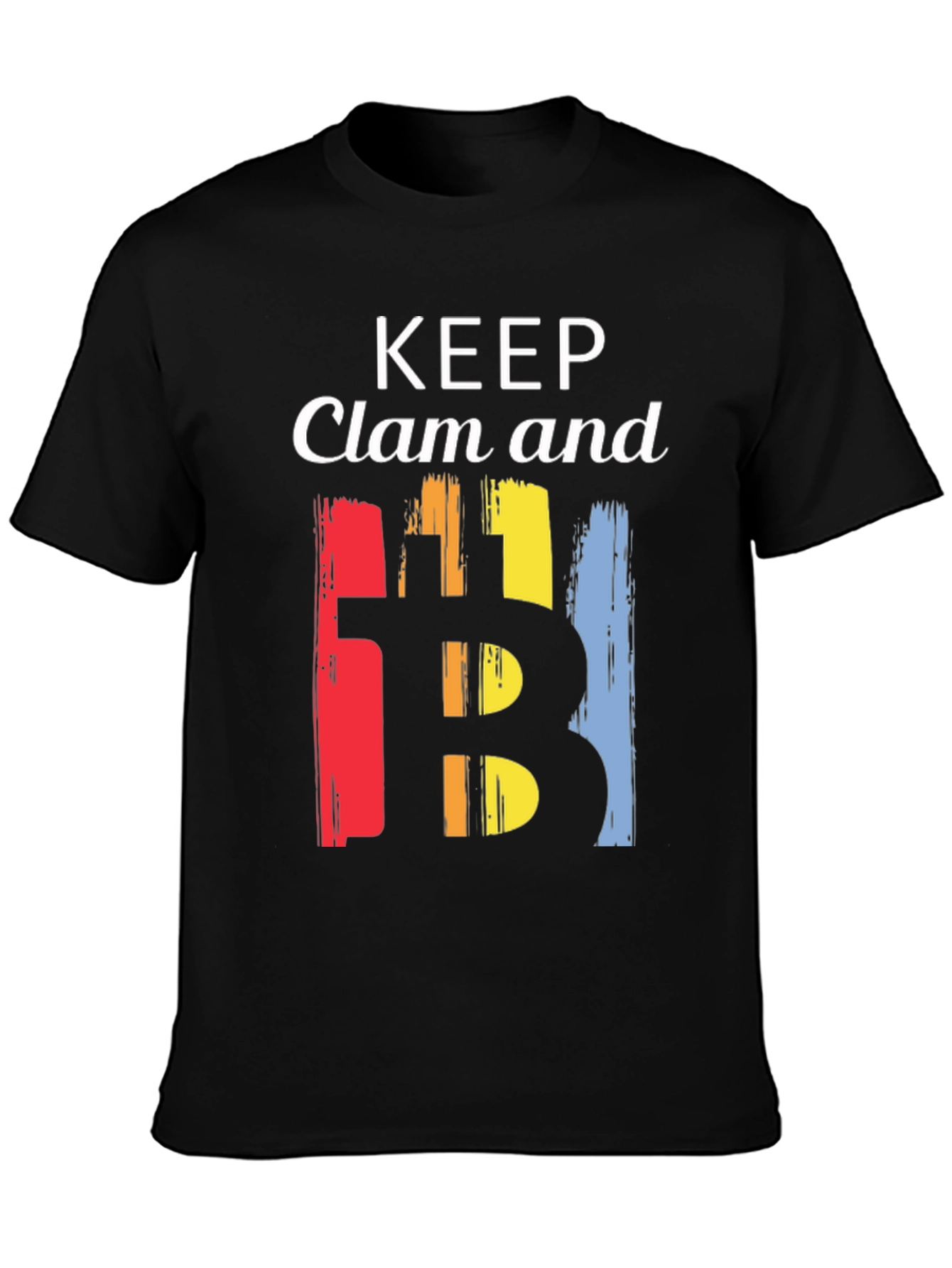 Keep Clam and Bitcoin T-Shirt Crypto Currency Tee