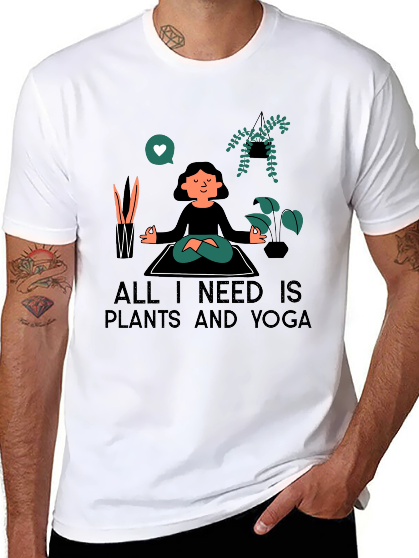 Plants & Yoga T-Shirt - Meditate in Style