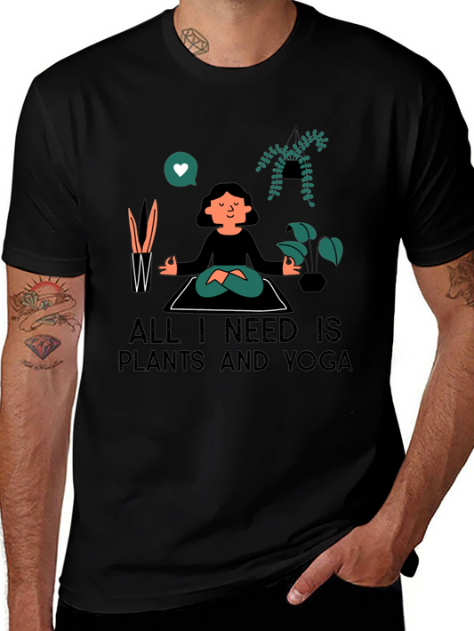 Plants & Yoga T-Shirt - Meditate in Style