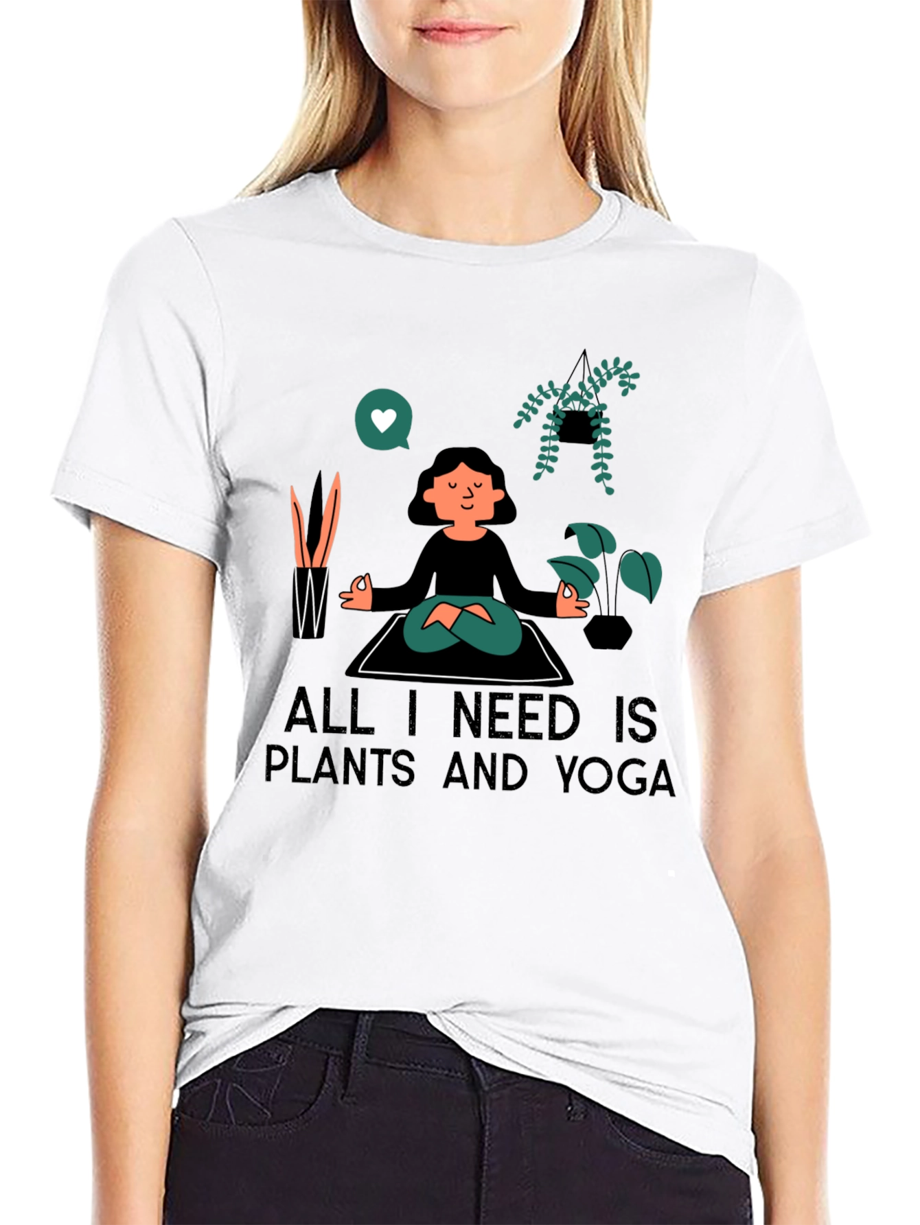 Plants & Yoga T-Shirt - Meditate in Style