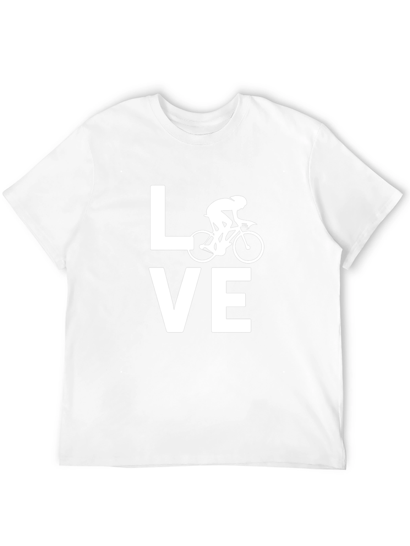 Love Cycling T-Shirt Bicycle Graphic Tee Black Cotton Top