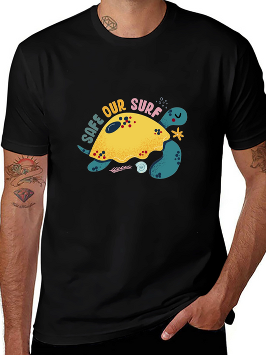 Save Our Surf Turtle Graphic Tee - Eco-Friendly Design