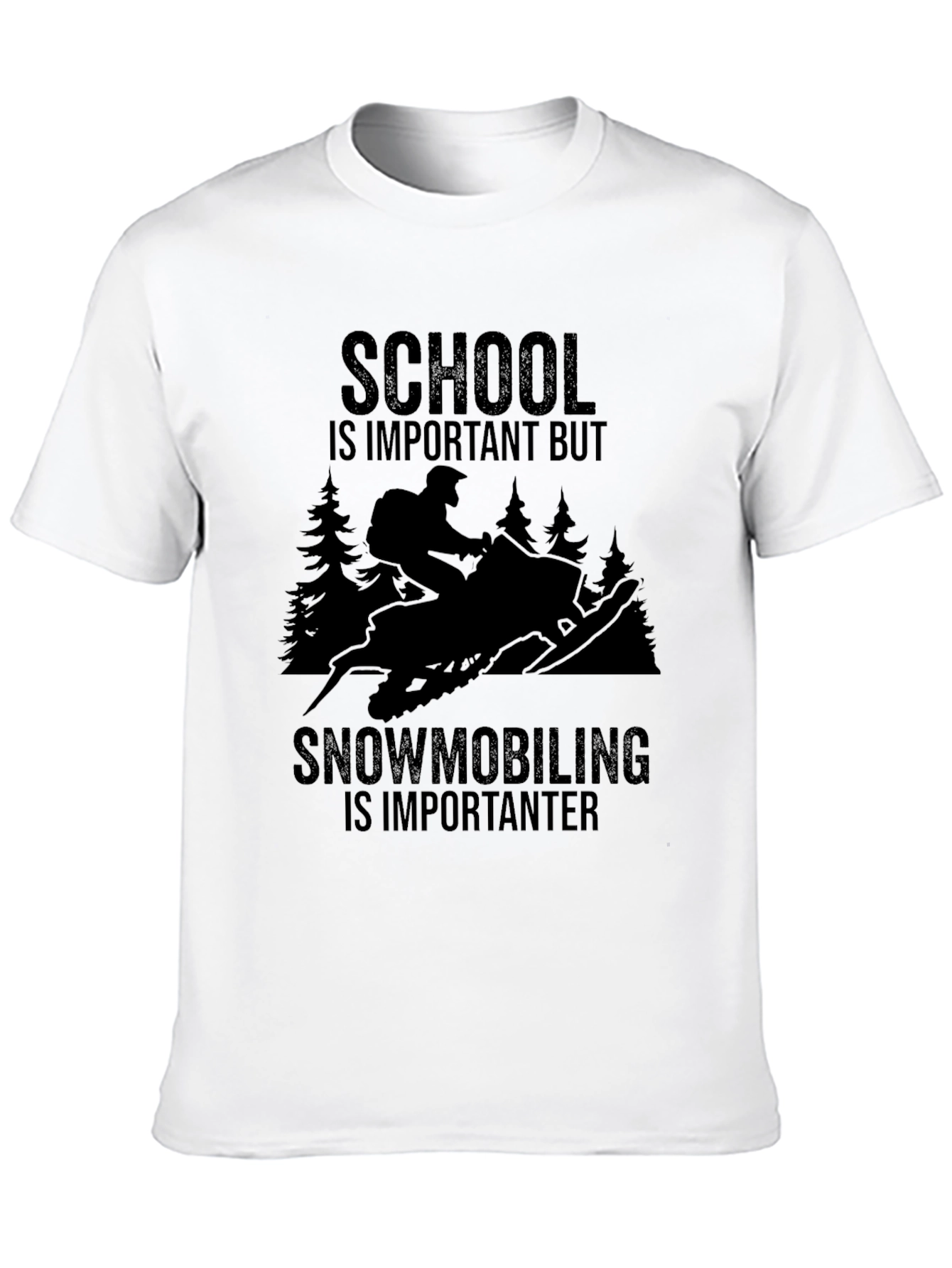 Snowmobiling is Importanter Black T-Shirt