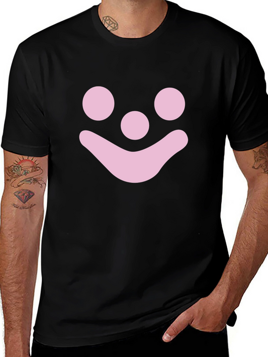 Pink Smiley Face Graphic T-Shirt