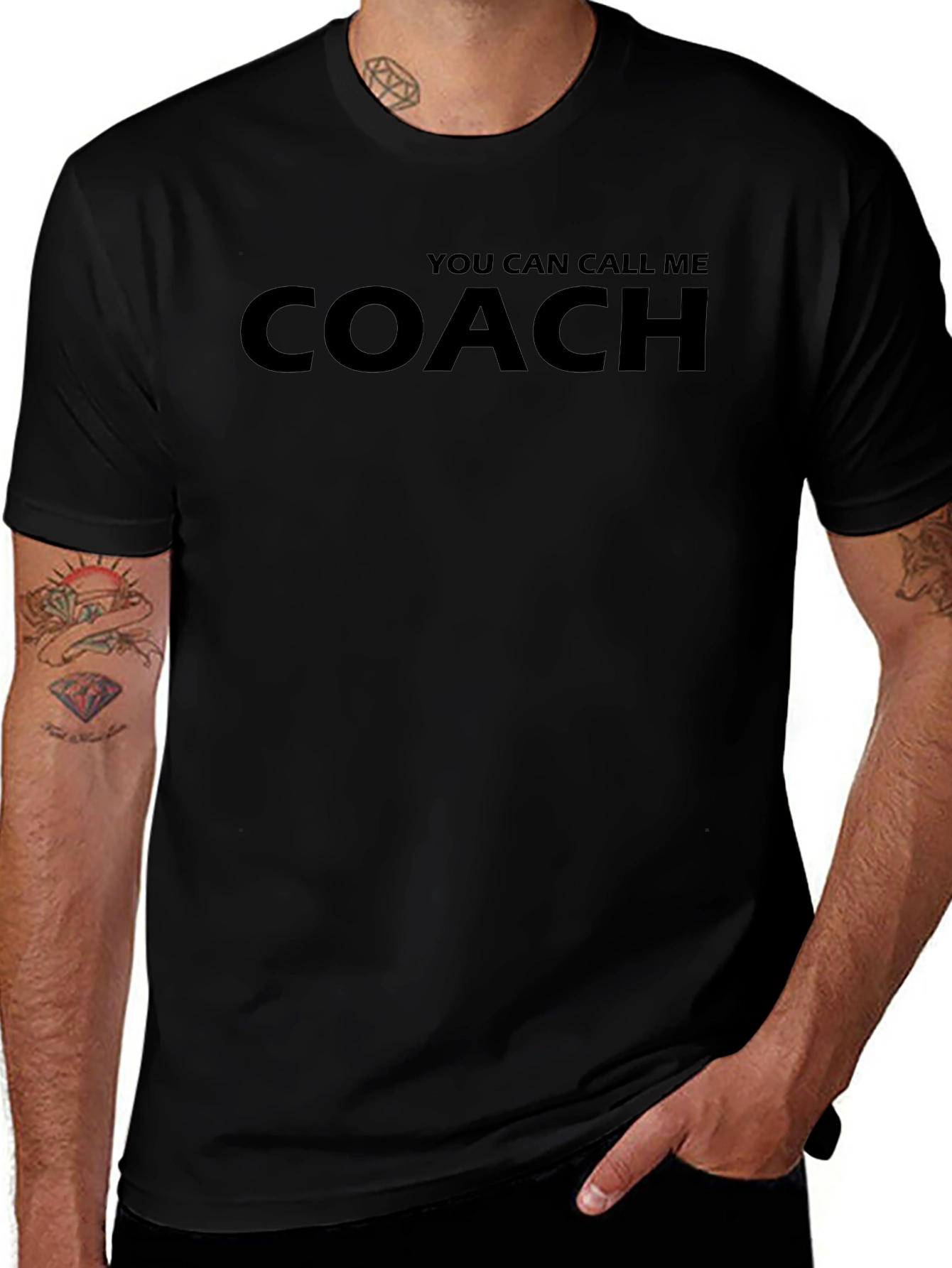 You Can Call Me Coach - Black T-Shirt