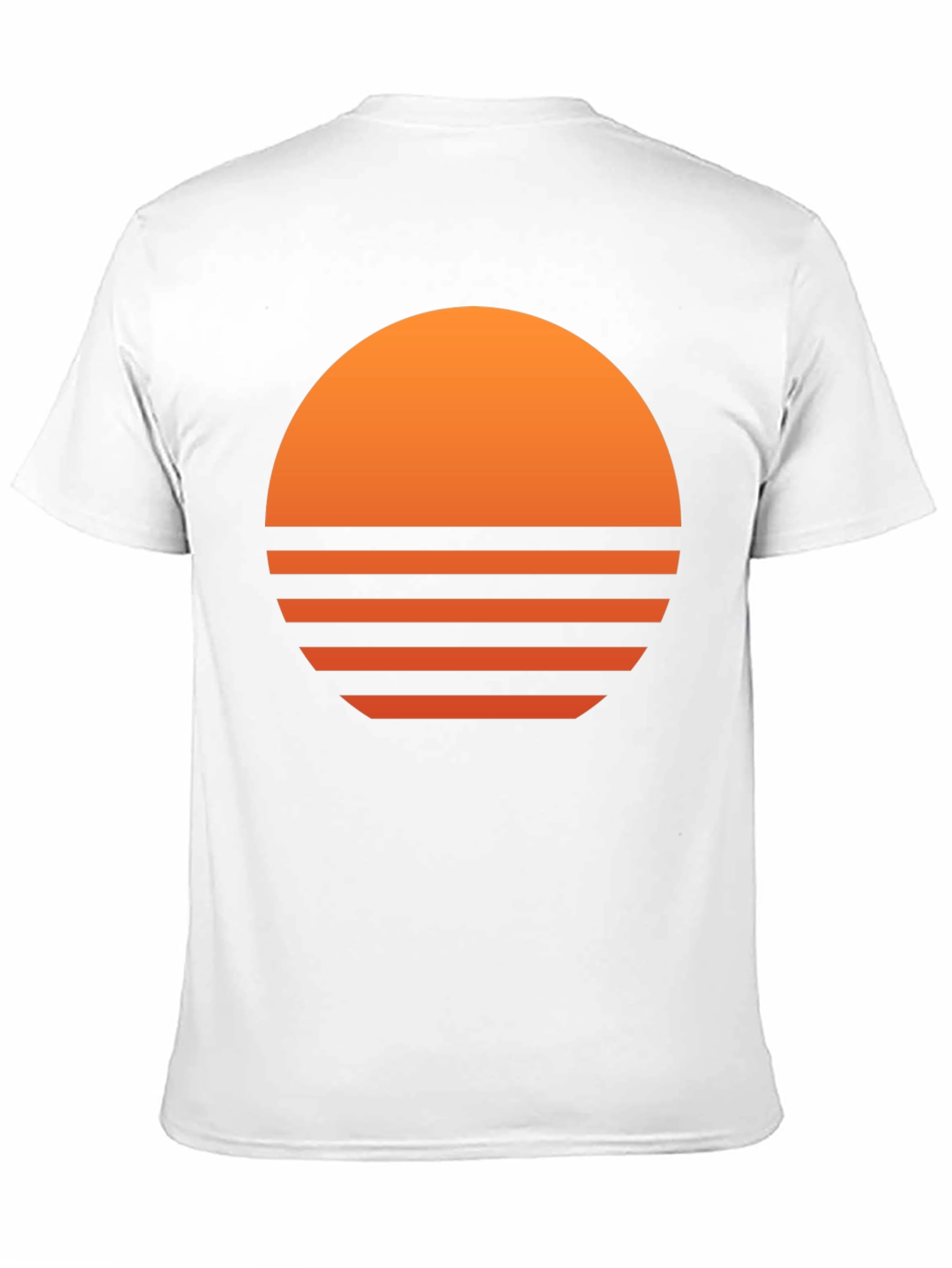 Retro Sunset Graphic Tee - Black Cotton Blend