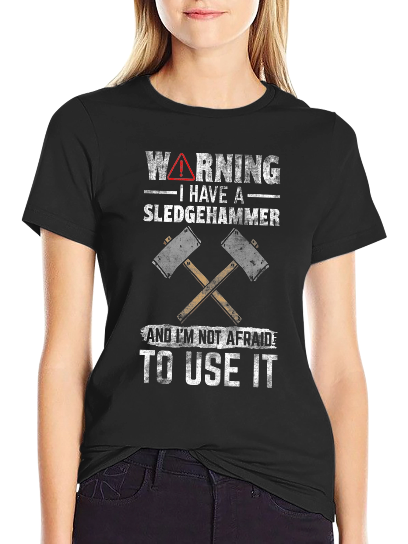 Warning Sledgehammer Graphic Tee