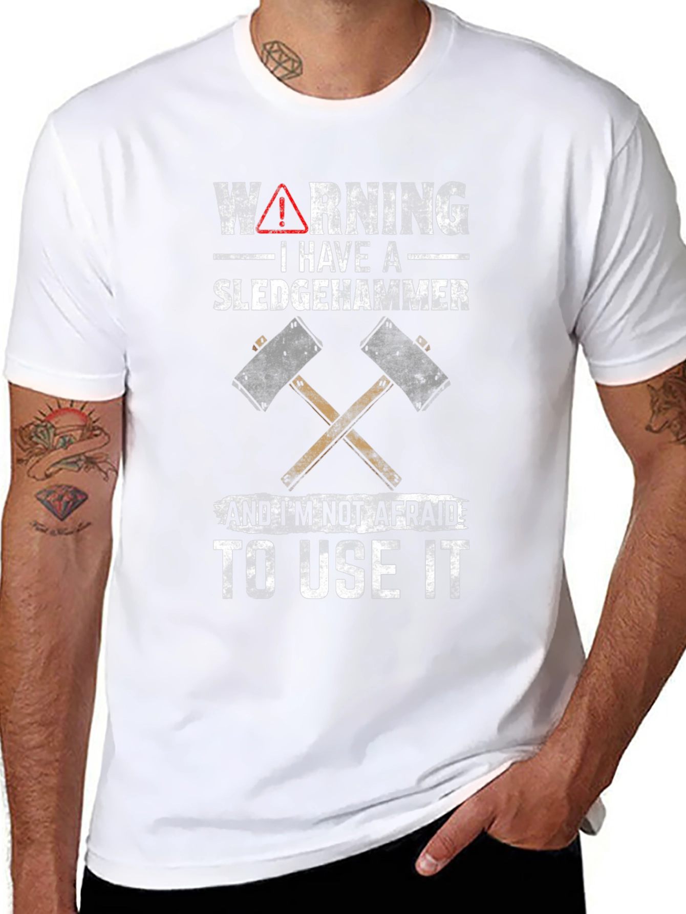 Warning Sledgehammer Graphic Tee