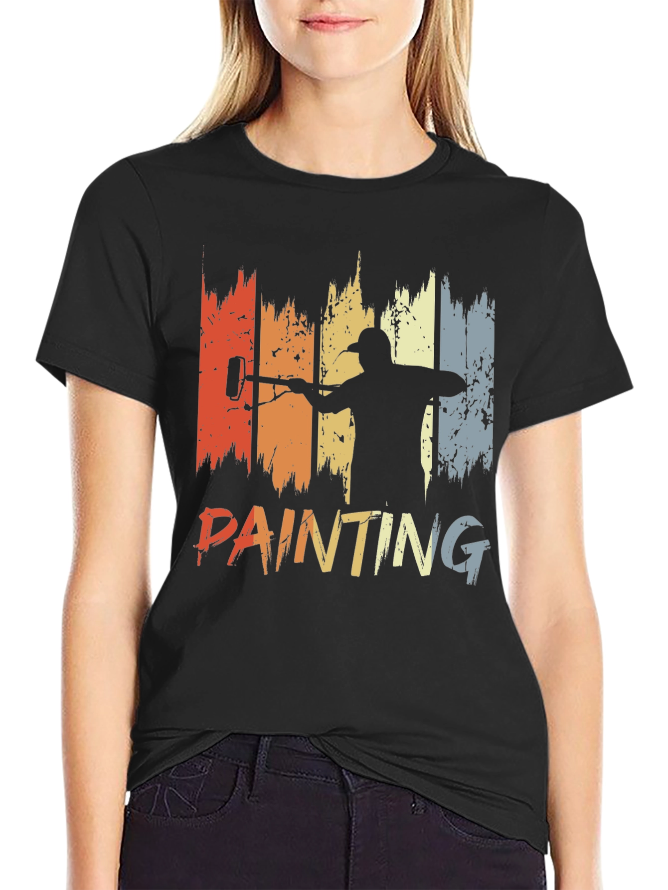 Retro Painting T-Shirt - Painter Silhouette