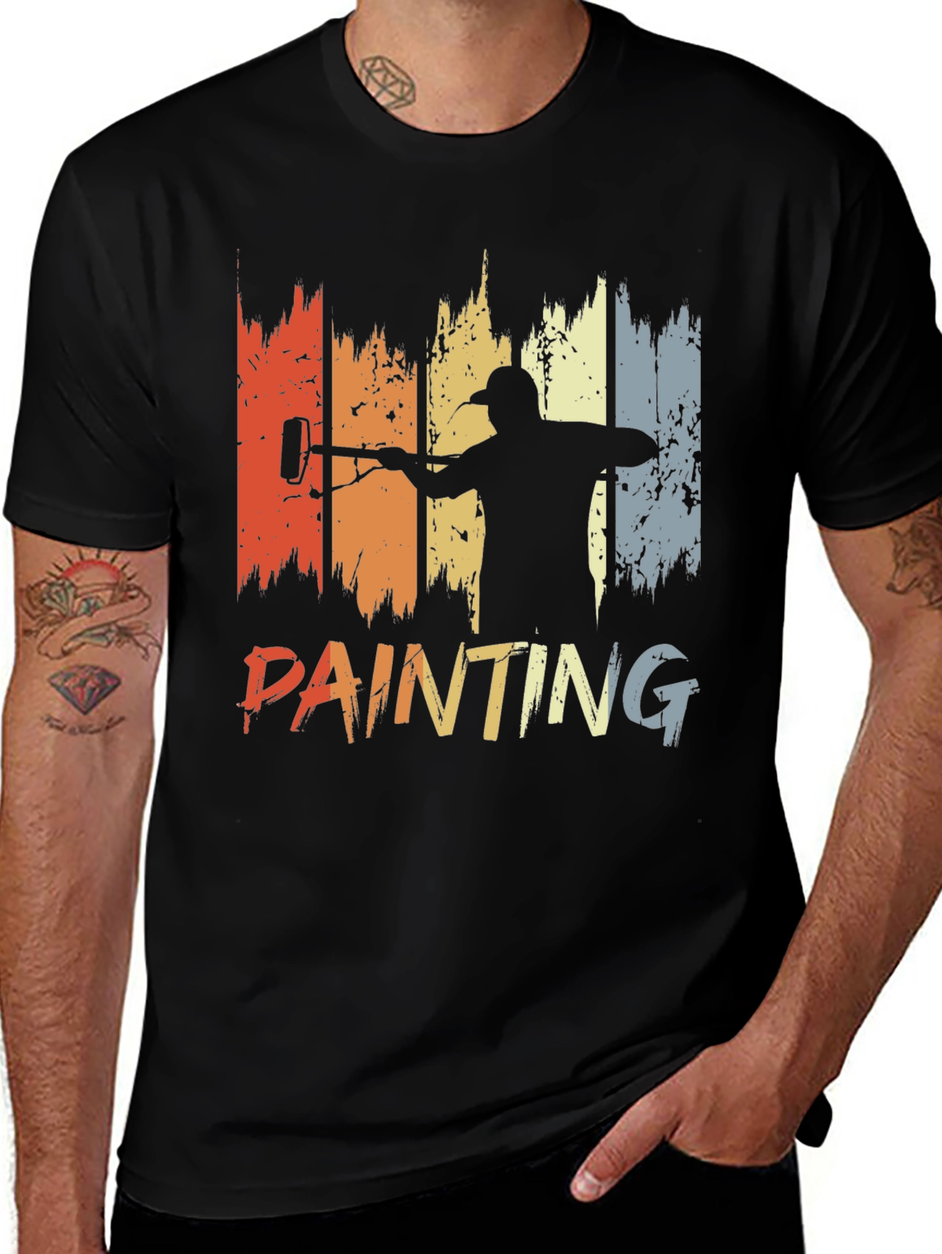 Retro Painting T-Shirt - Painter Silhouette