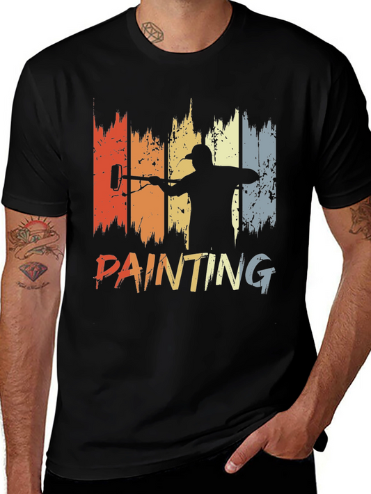 Retro Painting T-Shirt - Painter Silhouette