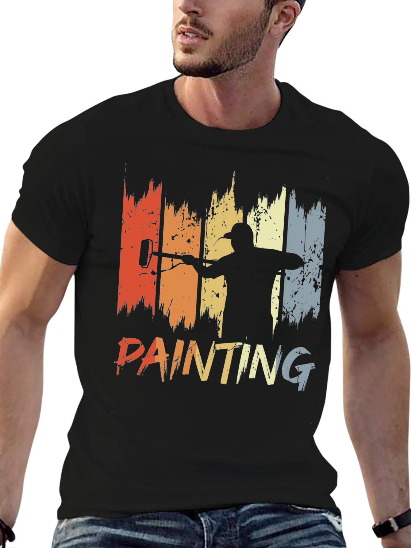 Retro Painting T-Shirt - Painter Silhouette