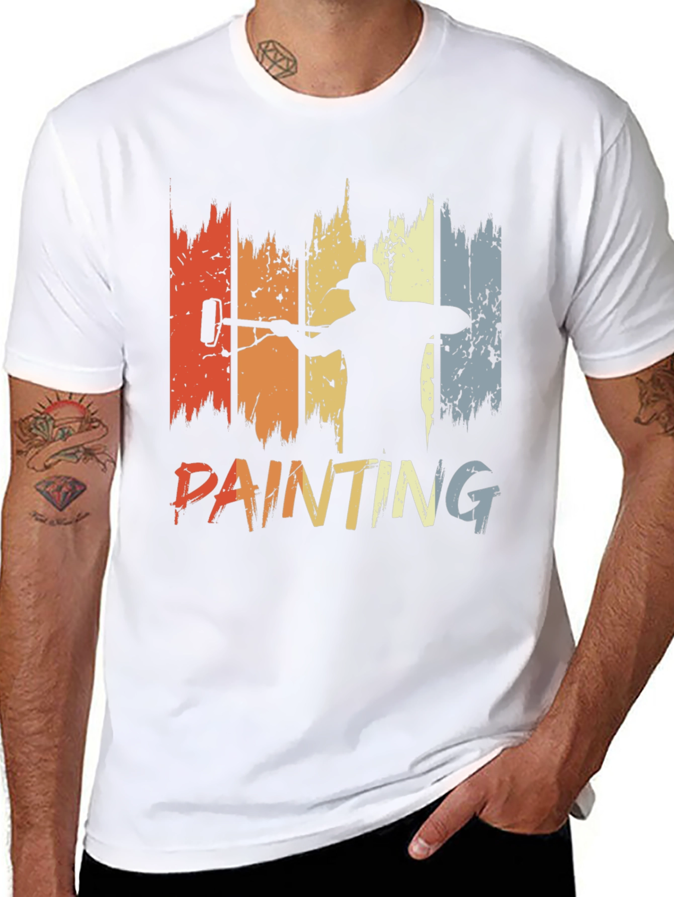 Retro Painting T-Shirt - Painter Silhouette