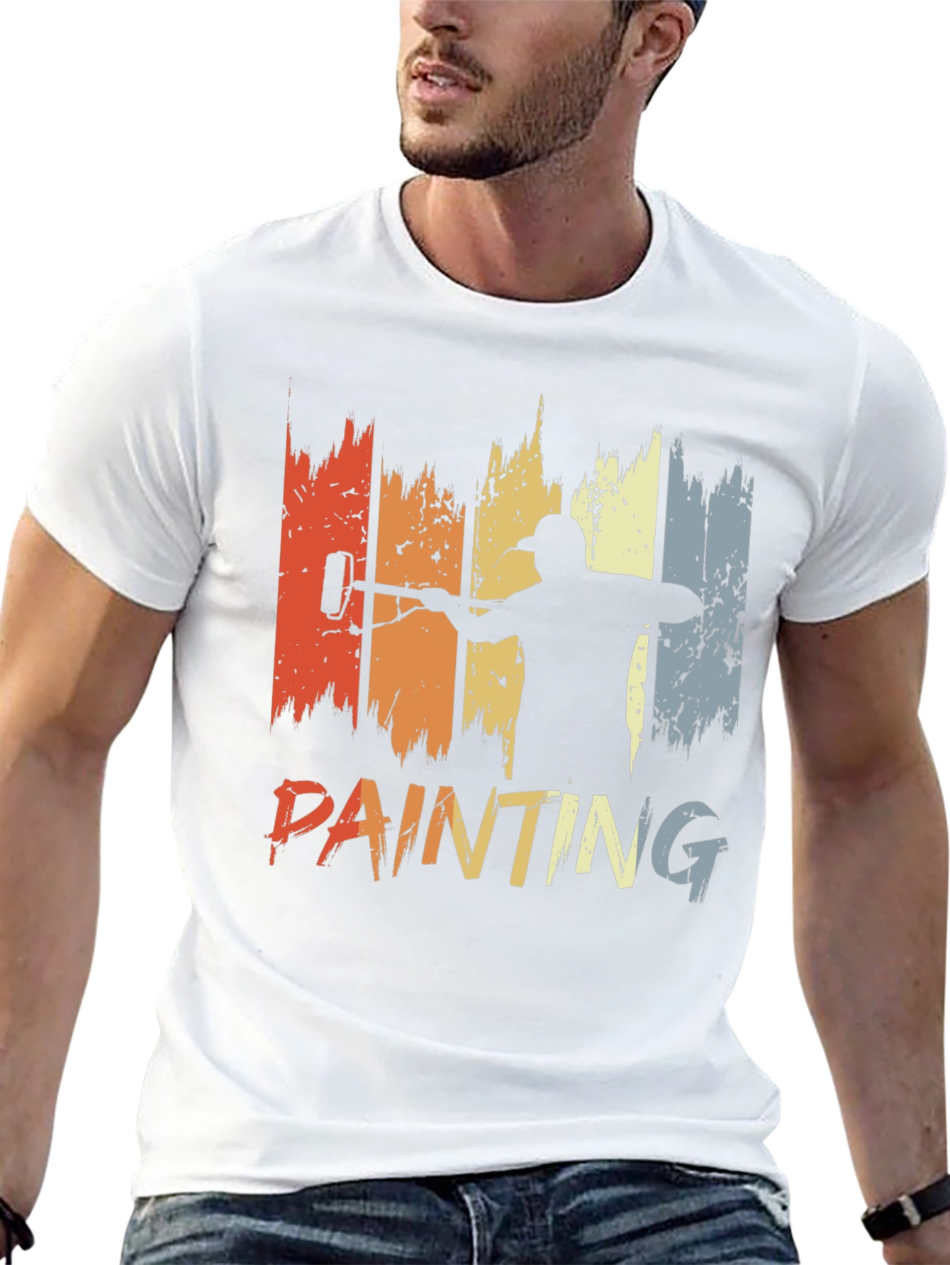 Retro Painting T-Shirt - Painter Silhouette