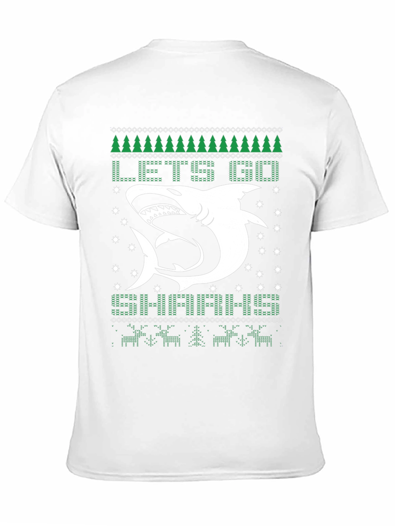 Lets Go Sharkin Ugly Christmas T-Shirt